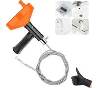 Drain Snake Auger - Coclea a serpente per la rimozione degli intasamenti dei capelli, strumento di rimozione degli intasamenti del lavandino, resistente, strumento di pulizia per bagno, cucina, vasca
