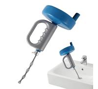 Drain Snake Auger - PE Stainless Steel 30 x 16 cm | Hair Removal Plunger, Auger Drain Cleaner Tool, Clog Remover | Ideal For Bathroom, Kitchen Sink, Shower, Bathtub, Clogged Pipe Home Cleaning