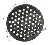 Drainage Grate - Cast Iron 7.48x7.48x0.24 Inches | Shower Drain Cover | Basement D? Covèr| Round Floor Drain | Preventing Leaves Hair Dirt From Entering Pipes Ideal For Home Draîn Systems
