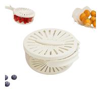 Draining and Preservation Basket, 2 in 1 Multifunctional Fruit Washing Bowl with Strainer, Dual Layer Draining Basket for Fresh Storage, Meal Prep & Fridge Organisation (White,1000 ml)