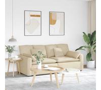 Drainlyn Divano modulare con cuscino, color crema, 224 x 105 x 64 cm, imbottitura in tessuto, struttura in metallo, 2 posti, combinabile in modo flessibile, con braccioli e accessori per soggiorno