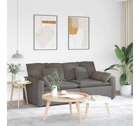 Drainlyn Divano modulare con cuscino, in tessuto a coste grigio chiaro, 224 x 105 x 64 cm, 2 posti, con braccioli, versatile combinabile, per soggiorno, lounge e seduta flessibile con imbottitura e