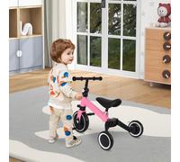 Draisienne - Bicicletta per bambini, triciclo evolutivo con sedile reversibile, per ragazzi, ragazze, tutti-piccoli, triciclo, bici da equilibrio, con manico di spinta genitoriale per 18-4 anni