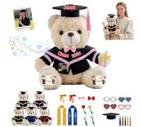 DRAJOIN Orsacchiotto Di Laurea Personalizzato Con Foto E Testo Per La Laurea E Il Compleanno, Personalizzato Graduation Bear Asilo Scuole Superiori E Università