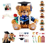 DRAJOIN Orsacchiotto Di Laurea Su Misura Con Immagine E Parola Per La Laurea E Natale, Personalizzato Graduation Bear Regalo Personale Per Tutti I Laureati Dall Asilo All Università