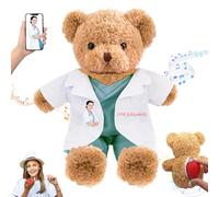 DRAJOIN Regalo personalizzato per infermieri e medici orsetto personalizzato con foto e testo, peluche orsacchiotto come regalo per medici, infermieri studenti di medicina, regali di laurea, 25cm