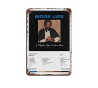 Drake More Life - Targa in metallo retrò, motivo: musica rap con copertina di album, arte chic, retrò, pittura in ferro, per bar, grotte, bar, famiglia, garage, decorazione da parete, 20 x 30 cm