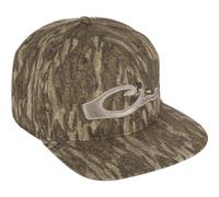 Drake Waterfowl Camo Flat Bill Cap - Cappello da caccia con logo a sei pannelli con chiusura snapback regolabile, taglia unica