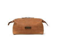 DRAKENSBERG Beauty case "Ruby" - Classica borsa da viaggio Necessaire, per il lavaggio e la cultura, da uomo, sostenibile, realizzata a mano, espandibile, 5 l, Cognac-marrone, Beauty case