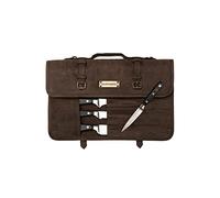 DRAKENSBERG Borsa portacoltelli "Blade", universale, per coltelli da cucina, qualità professionale, sostenibile, in pelle di bufalo, marrone scuro, DR00398