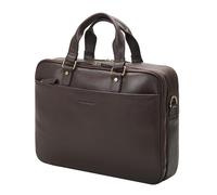 DRAKENSBERG Borsa portadocumenti in pelle "Aurelio" da uomo, 2 scomparti principali, lussuosa borsa per computer portatile da 16", per ufficio, lavoro, viaggi, 11 l, marrone cioccolato, L