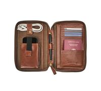 DRAKENSBERG Kate DR00318 - Organizer da viaggio universale per Kindle e lettori di eBook fino a 7", realizzato a mano, in pelle di bufalo, retro vintage, marrone Avana