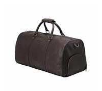 DRAKENSBERG Weekender Finn, borsa da viaggio in pelle con scomparto per scarpe, da uomo, ideale per lo sport, marrone Caffè, Classico