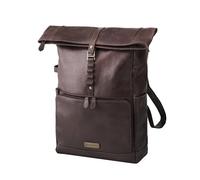 DRAKENSBERG Zaino in pelle "Arthur" con scomparto per laptop da 17", scomparto per organizzatore tecnico, business, bagaglio a mano, 20-30 l, marrone Caffè, L, Casual