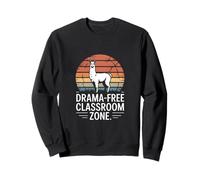 Drama-Free Classroom Zone Llama Retro Felpa