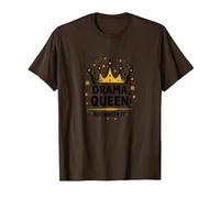Drama Queen But Worth It Crown Funny Sassy Citazione Maglietta, Uomo, Marrone, XXL