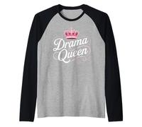 Drama Queen Regina Principessa Autostima Donne Forti Maglia con Maniche Raglan