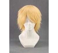 DRAMAtical Murder DMMD-Noiz Parrucca Cosplay Giallo dorato corto in fibra resistente al calore Parrucche per capelli Parrucche + Protezione per parrucca