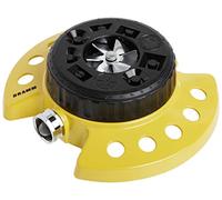 DRAMM ColorStorm 15023 - Irrigatore a torretta a 9 Motivi con Base in Metallo Resistente, Colore: Giallo