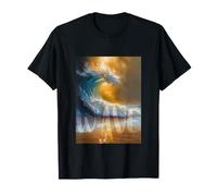 Drammatica Cresta dell'onda dell'Oceano Illustrazione del Maglietta