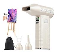 Drankin Soffiatore senza fili per pittura acrilica, con 3 ugelli, 5 velocità regolabili, mini asciugatrice per arte fluida, versamento acrilico, acquerello, resina, olandese Pour Floetrol progetti