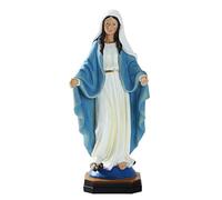 Dranng Beata Vergine Mother Maria Statue - Statua Della Beata Vergine Maria,Polyresin Immacolata Concezione Statua Religiosa Per Giardino, Outdoor, Patio, Cimitero Pietra Grave, 22,4 * 7,1 * 7 Cm