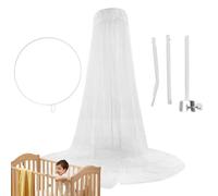 Dranng Supporto per baldacchino per Lettino - Supporto per Rete 5 Livelli Durevole e Regolabile - Baldacchino per Culla per Lettino per Asilo, Baldacchino per Culla, Rete