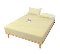 Drap Housse - Linge de Lit en Coton Doux Avec Élastique Tout Autour, Ajustement Parfait et Respirant | Drap Confortable Pour Matelas, Sommier, Utilisation Quotidienne, Chambre, Nuit Paisible, Maison