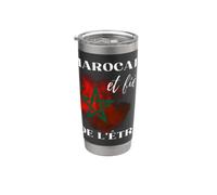 Drapeau Maroc Marocain e fièr de l'être Maroc Bicchiere termico in acciaio inox doppia parete
