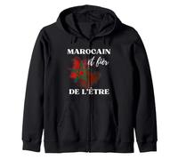 Drapeau Maroc Marocain e fièr de l'être Maroc Felpa con Cappuccio