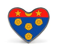 Drapeau Ville Ca Longueuil Québec Quebec Spilla Distintivo A Forma di Cuore Bottone Decorazione Elegante per Zaini Cappelli