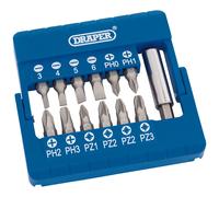 Draper 0.6cm Screwdriver E Magnetico Punta Sostegno Set 13 Pezzi Standard 82392