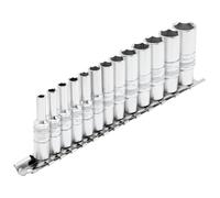 Draper 0.6cmD Profondo Metrico 6 Punto Presa Set su Un Metallo Binario 13 Pezzi