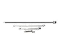 Draper 0.6cmD Prolunga Set Cromo Lucido 4 Pezzi Zigrinato Anello 16765