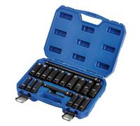 Draper 04577 HI-TORQ - Set di bussole metriche a impatto profondo, 1/2" mq Dr. (19 pezzi)