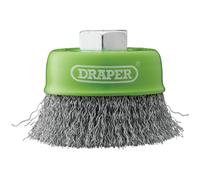 Draper 08052 Acciaio Inox Legato Spazzola Metallica Tazza 75mm M14 - 08052