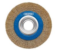 Draper 08066 Spazzola per smerigliatrice da banco in acciaio ottonato con foro da 150 x 31,75 mm