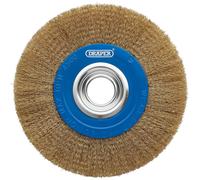 Draper 08067 Ottone Acciaio Smerigliatrice da Banco Spazzola a Disco Metallica