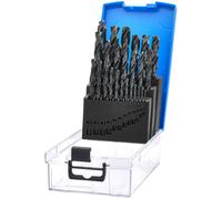 Draper Nero HSS Trapano Set 25 Pezzi Taglie 1.0-13.0mm Punta Angolo 135° 08853