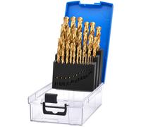 HSS Titanio Nitruro Rivestito Set Punte Trapano 25 Pezzi Per Steel Legno Plastic