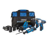 Draper 10.8V Potenza Strumento Kit 9 Pezzi Trapano Combi Urto Driver Cricco Sega
