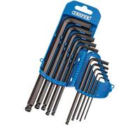 Draper 10 Pezzi Set Chiave Esagonale metriche esagonali con estremità sferica, 33694 & Case