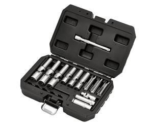 Draper 12397 - Set di chiavi a bussola per candelette PSG, 3/8" e 1/4" quadrato Dr. (18 pezzi)