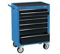 Draper 15040 - Mobile a rulli con sette cassetti, 26 cm, colore: blu