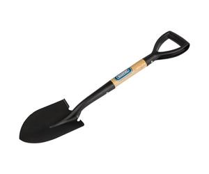 Draper, 15072, mini pala a punta arrotondata, con manico in legno, nero, 15072, 0V