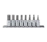 Draper 16285 - Set di punte a bussola esagonali, attacco quadro da 3/8", 48 mm