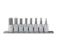 Draper 16285 - Set di punte a bussola esagonali, attacco quadro da 3/8", 48 mm
