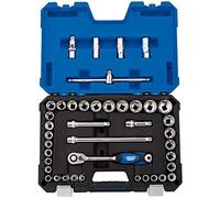 Draper 16453 - Set di 41 bussole con attacco quadrato da 1/2" MM/AF in cromo sat
