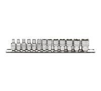 Draper 16487 1/4-inch quadrangolare bussole su barra in metallo, 13 pezzi