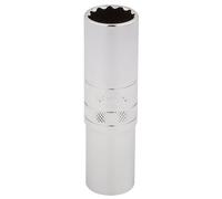 Draper 16mm Alta Torsione 12 Punto Presa Profonda 1.3cm Sq Dr Zigrinato Lucido